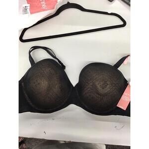 Ambrielle lightly lined strapless convertible bra 38DDD new black nude new jcp